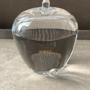 Steuben Crystal Apple Paperweight Angus McDougal